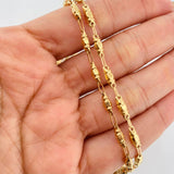 Cadena Rustica Barril 9.05g / 24 in / 3.59mm Oro Amarillo 18K