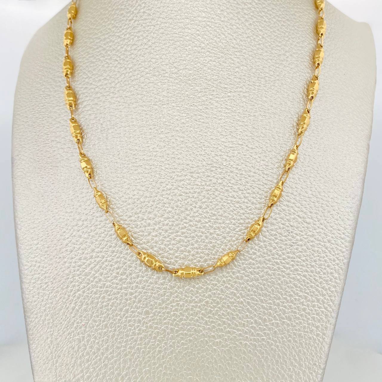 Cadena Rustica Barril 9.05g / 24 in / 3.59mm Oro Amarillo 18K