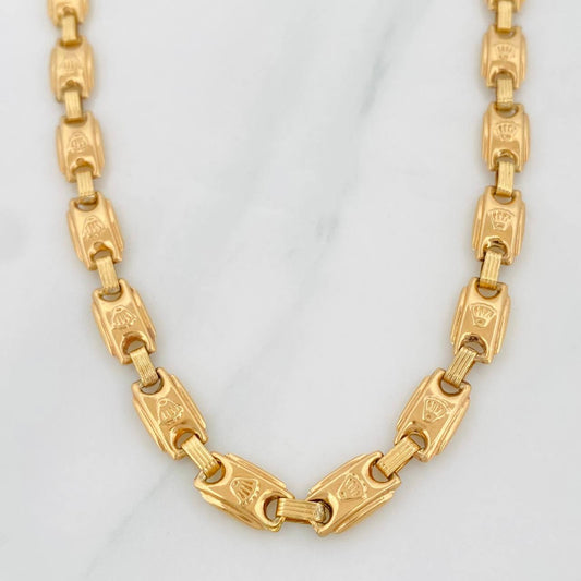 Rustic Chain Crown 17.85g / 24 in / 5.81mm Yellow Gold 18K