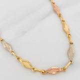 Rustic Rhombus Chain 10.1g / 24 in / 4.29mm Three Golds 18K