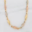 Rustic Rhombus Chain 10.1g / 24 in / 4.29mm Three Golds 18K