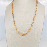 Rustic Rhombus Chain 10.1g / 24 in / 4.29mm Three Golds 18K