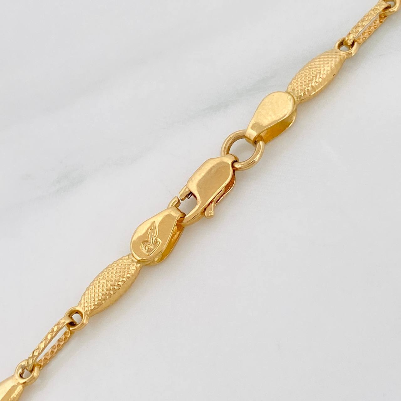 Cadena Rustica Eslabon 9.15g / 24 in / 3.14mm Oro Amarillo 18K
