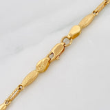 Cadena Rustica Eslabon 9.15g / 24 in / 3.14mm Oro Amarillo 18K