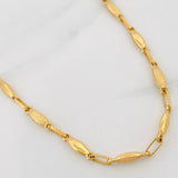 Cadena Rustica Eslabon 9.15g / 24 in / 3.14mm Oro Amarillo 18K