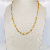 Cadena Rustica Eslabon 9.15g / 24 in / 3.14mm Oro Amarillo 18K