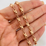 Rustic Chain Crown 13.3g / 24 in / 4.46mm 18K Rose Gold