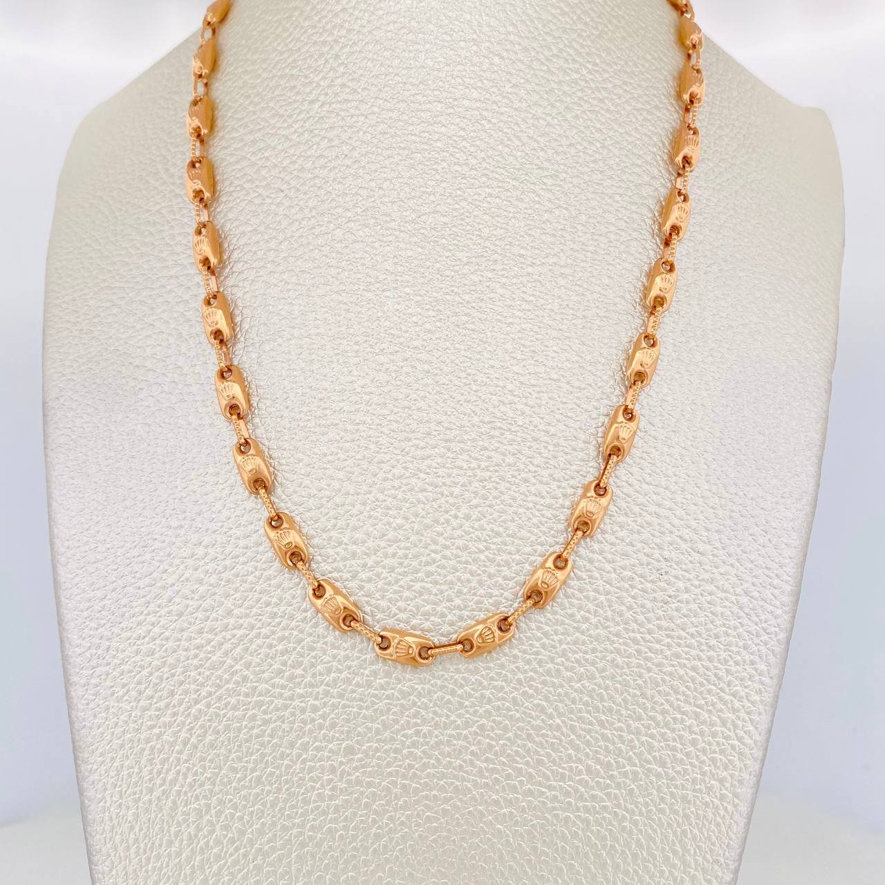 Rustic Chain Crown 13.3g / 24 in / 4.46mm 18K Rose Gold