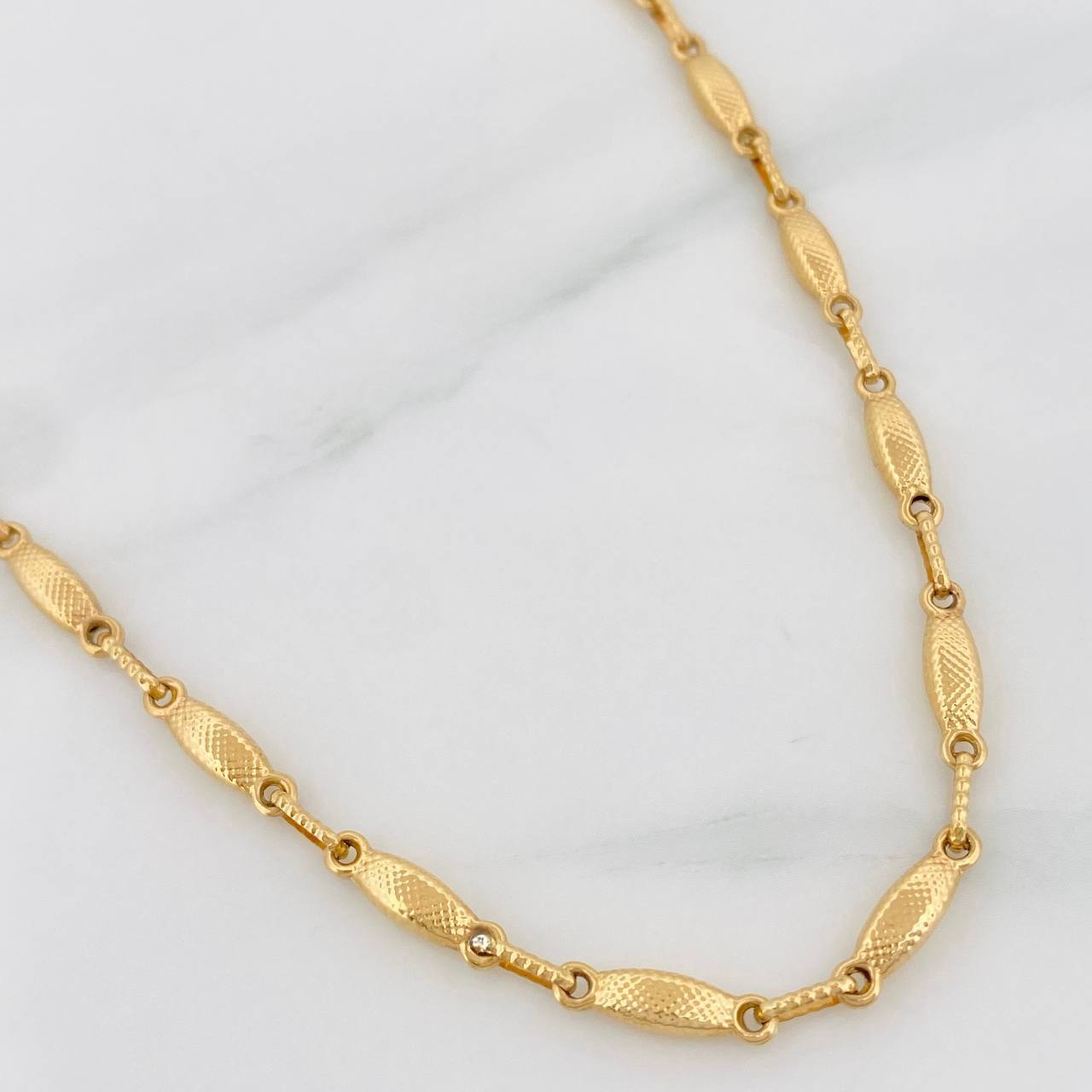 Rustic Link Chain 10.5g / 26 in / 3.22mm 18K Yellow Gold