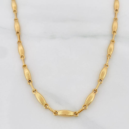 Rustic Link Chain 10.5g / 26 in / 3.22mm 18K Yellow Gold