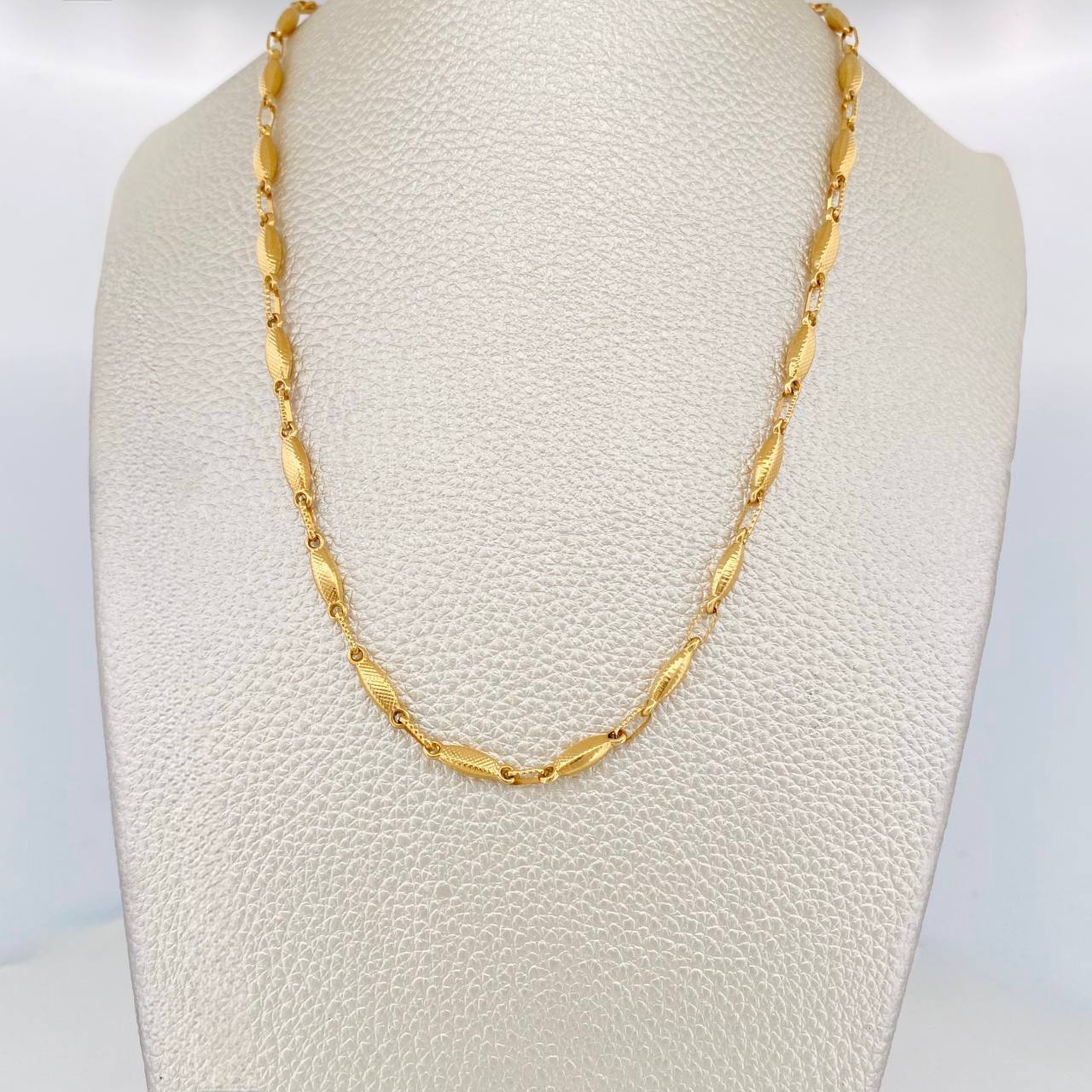 Rustic Link Chain 10.5g / 26 in / 3.22mm 18K Yellow Gold