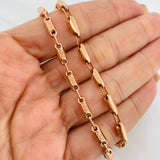 Cadena Rustica Tribal 14g / 24 in / 3.59mm Oro Rosa 18K