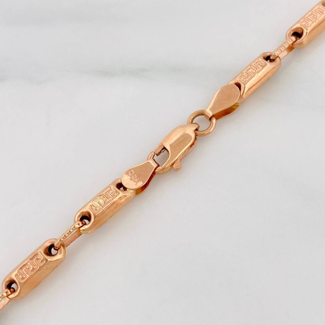 Cadena Rustica Tribal 14g / 24 in / 3.59mm Oro Rosa 18K