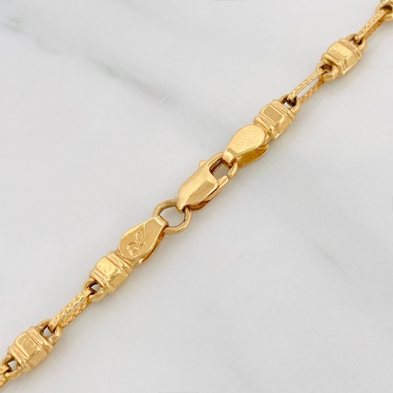 Rustic Barrel Chain 10.55g / 24 in / 3.69mm 18K Yellow Gold