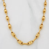 Rustic Barrel Chain 10.55g / 24 in / 3.69mm 18K Yellow Gold