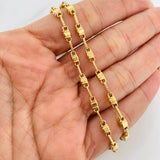 Rustic Barrel Chain 10.55g / 24 in / 3.69mm 18K Yellow Gold
