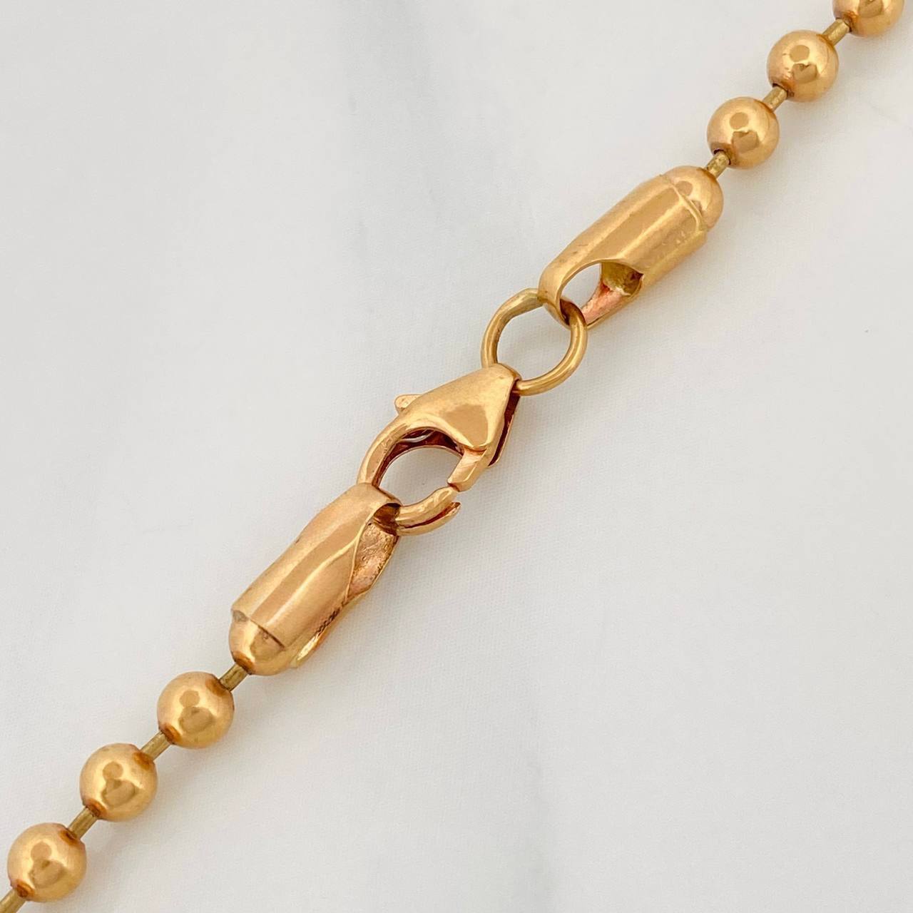Military Chain 19.6g / 24 in / 3mm Rose Gold 18K