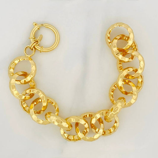Pulso Aros 21.85g / 9 1/2 in / 5.85mm Plata Vermeil 925