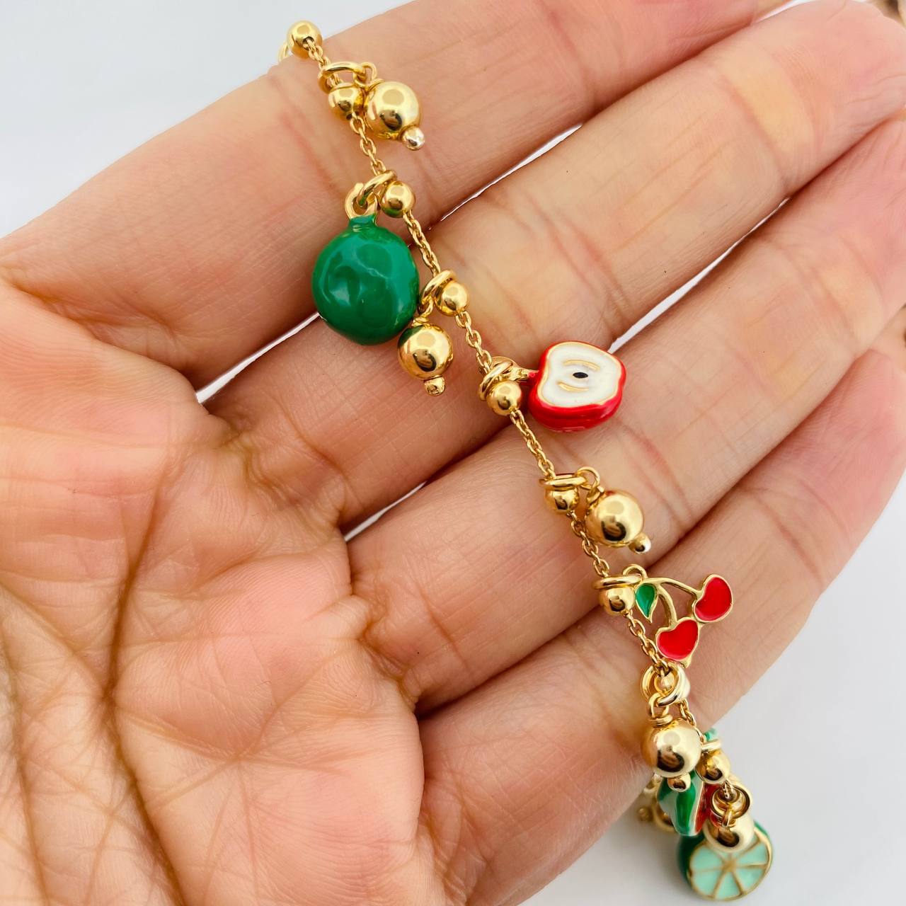 Bracelet Tropical 10.65g / 8 1/4 in / 3mm Silver Vermeil 925