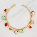 Bracelet Tropical 10.65g / 8 1/4 in / 3mm Silver Vermeil 925