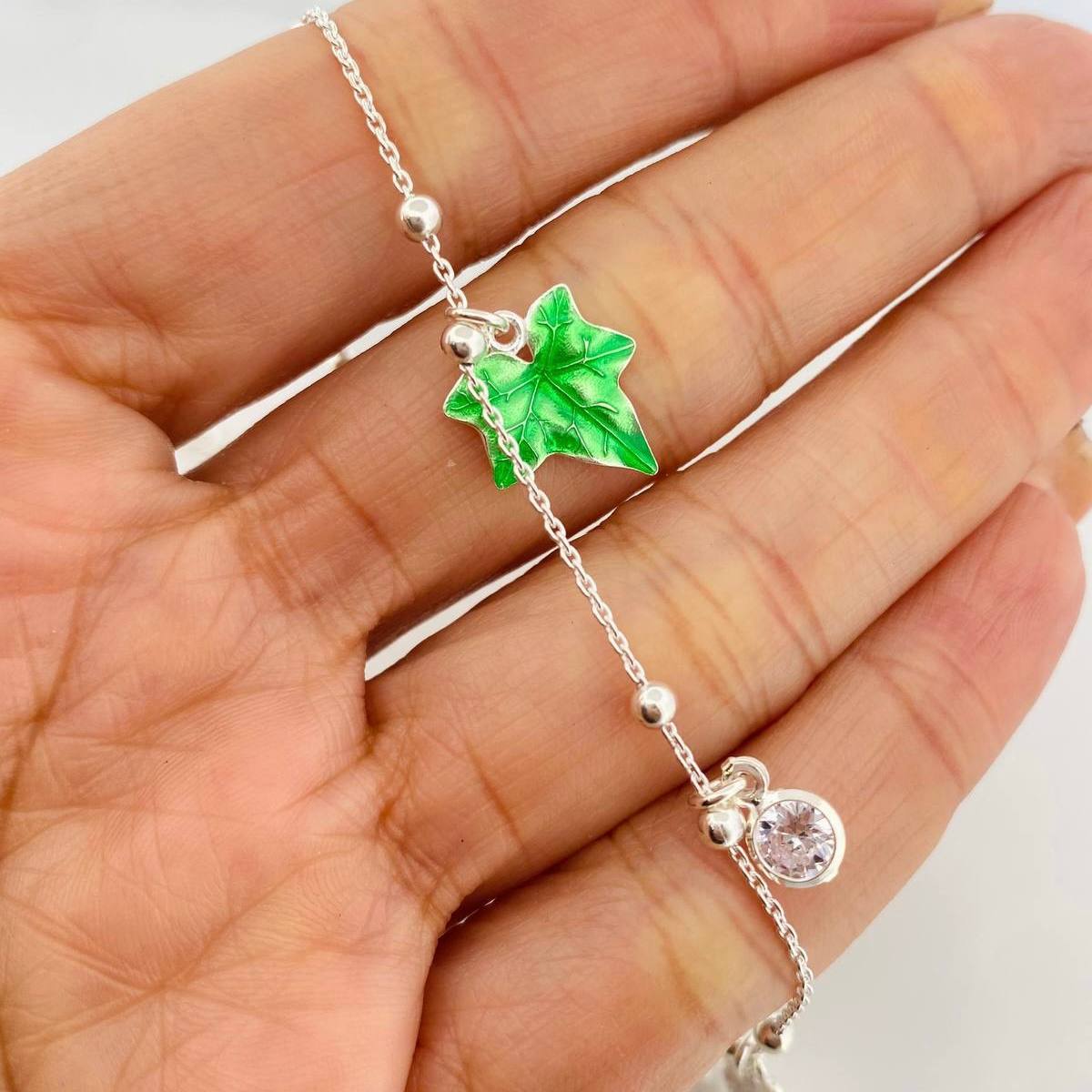 Bracelet Leaves 6.25g / 8 1/2 in / 0.9mm Silver 925