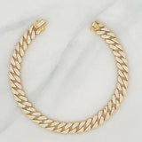 Pulso Cubano 19.25g / 8 1/4 in / 8.2mm Plata Vermeil 925