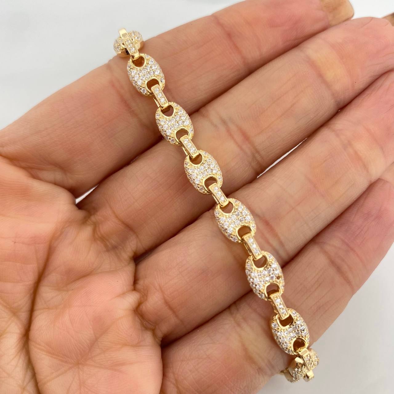Bracelet GC 12.25g / 7 in / 6.1mm Silver Vermeil 925