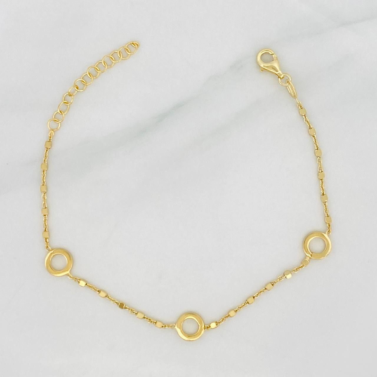 Pulso Aros 3.05g / 8 in / 2mm Plata Vermeil 925