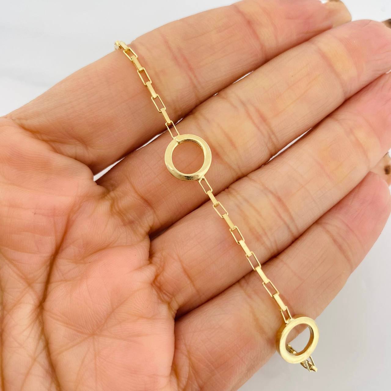 Pulso Aros 3g / 7 3/4 in / 1.7mm Plata Vermeil 925