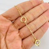 Pulso Aros 3g / 7 3/4 in / 1.7mm Plata Vermeil 925