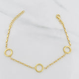 Pulso Aros 3g / 7 3/4 in / 1.7mm Plata Vermeil 925