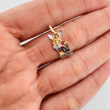 Pendant San Miguel Arcangel 1.6g / 3/4 in Three Golds 18K