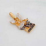 Pendant San Miguel Arcangel 1.6g / 3/4 in Three Golds 18K