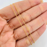 Classic Link Chain Flower 3g / 18 in / 0.9mm Silver Vermeil 925