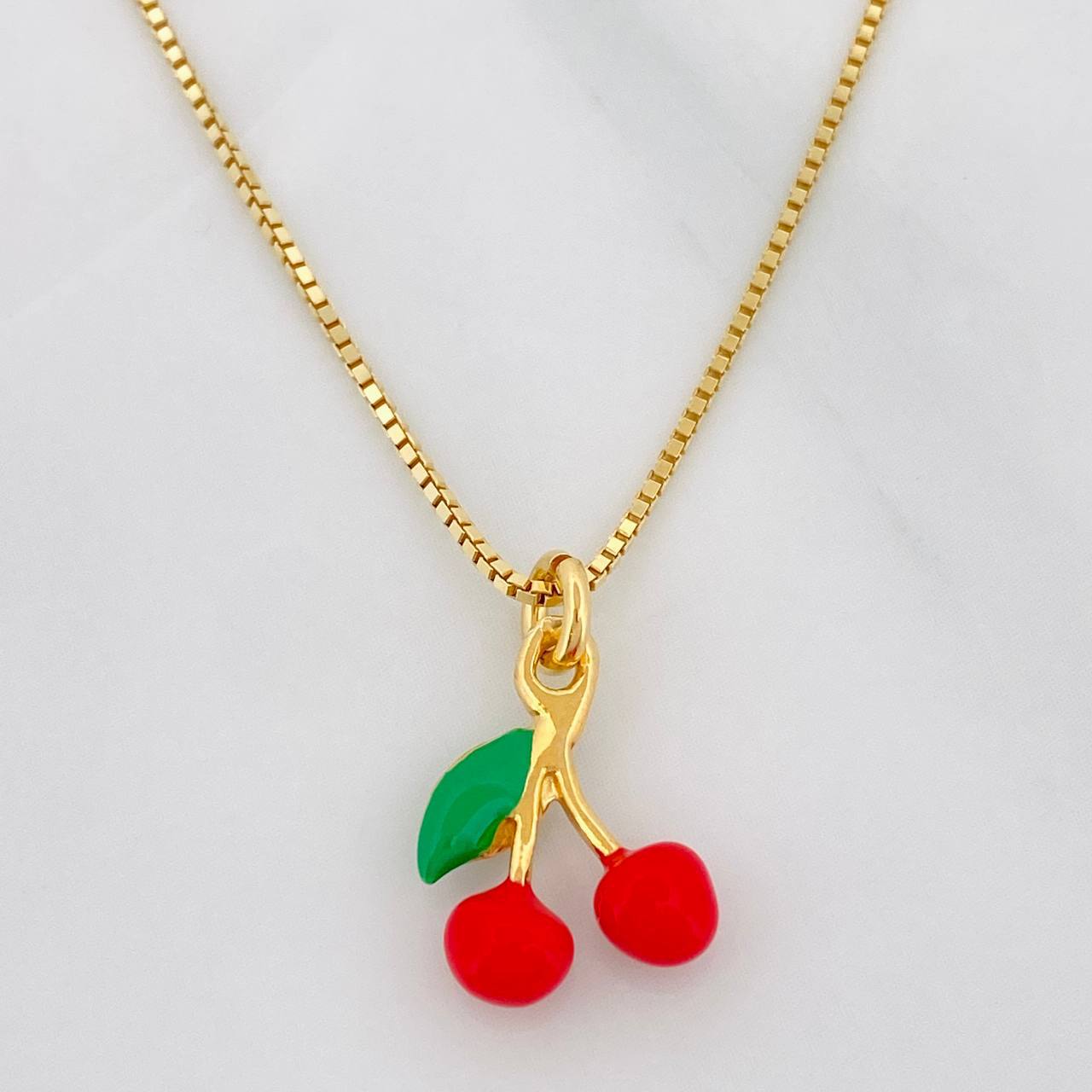 Venetian Chain Cherry 3.25g / 18 in / 0.9mm Silver Vermeil 925