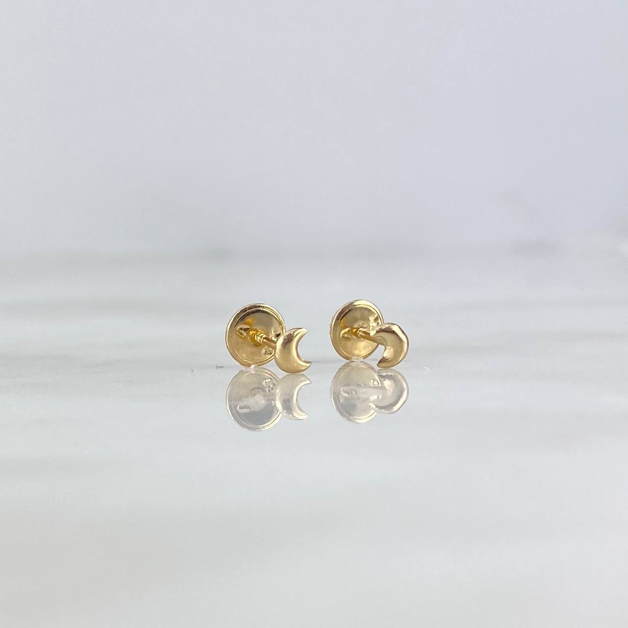 Stud Earrings Half Moon 0.4gr / 18K Gold +0$