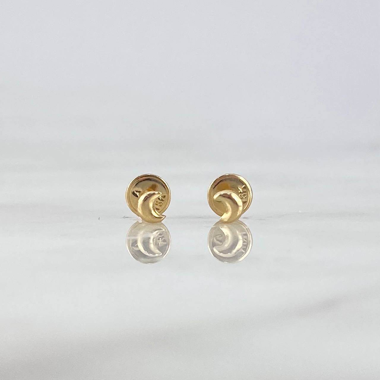 Stud Earrings Half Moon 0.4gr / 18K Gold +0$