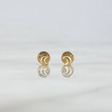 Stud Earrings Half Moon 0.4gr / 18K Gold +0$
