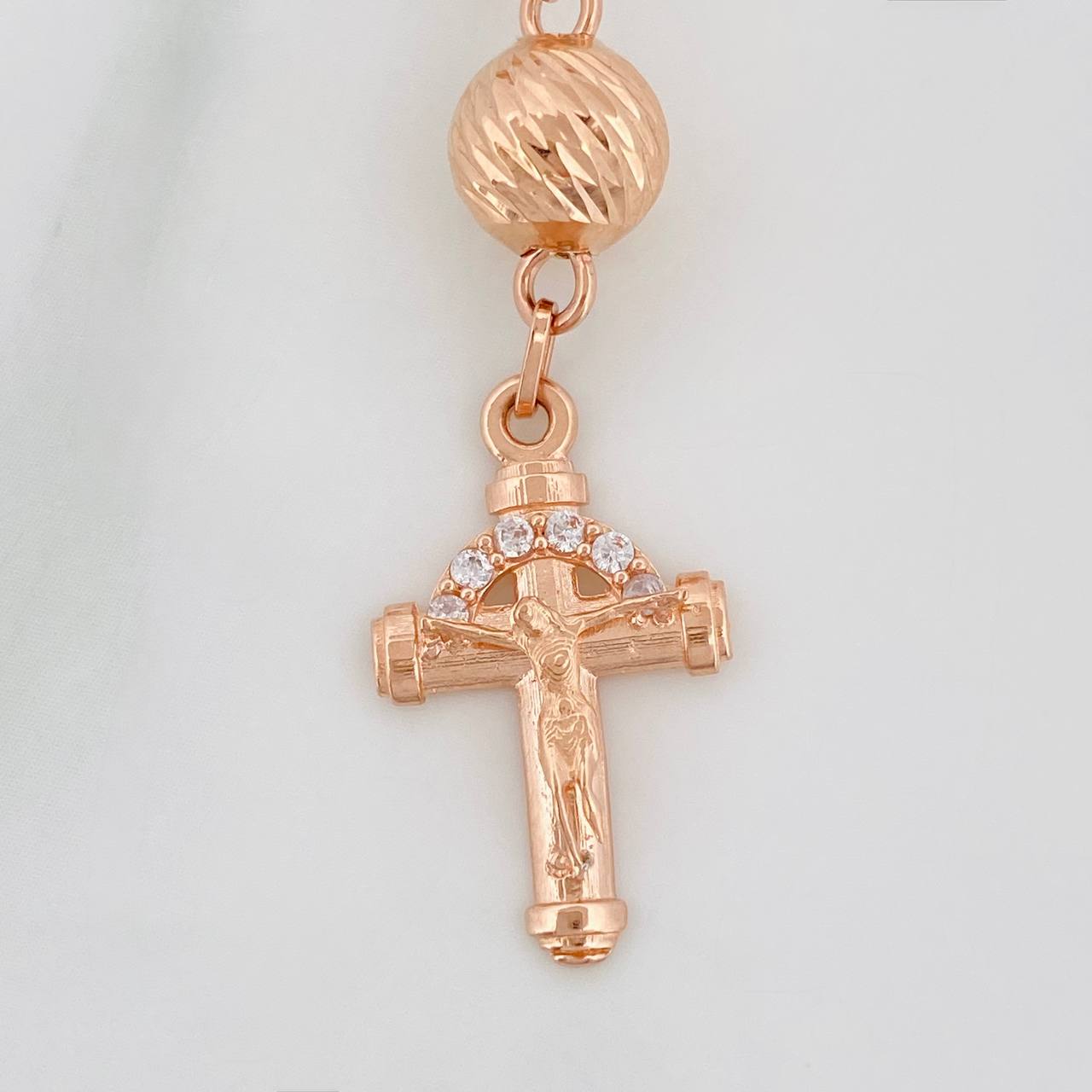 Miraculous Virgin Rosary 19.15gr / 16 1/4 in / 6mm-8mm 18K Rose Gold $