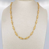Rustic Flower Chain 11.25gr / 24 1/4 in / 4.8mm Yellow Gold 18K &