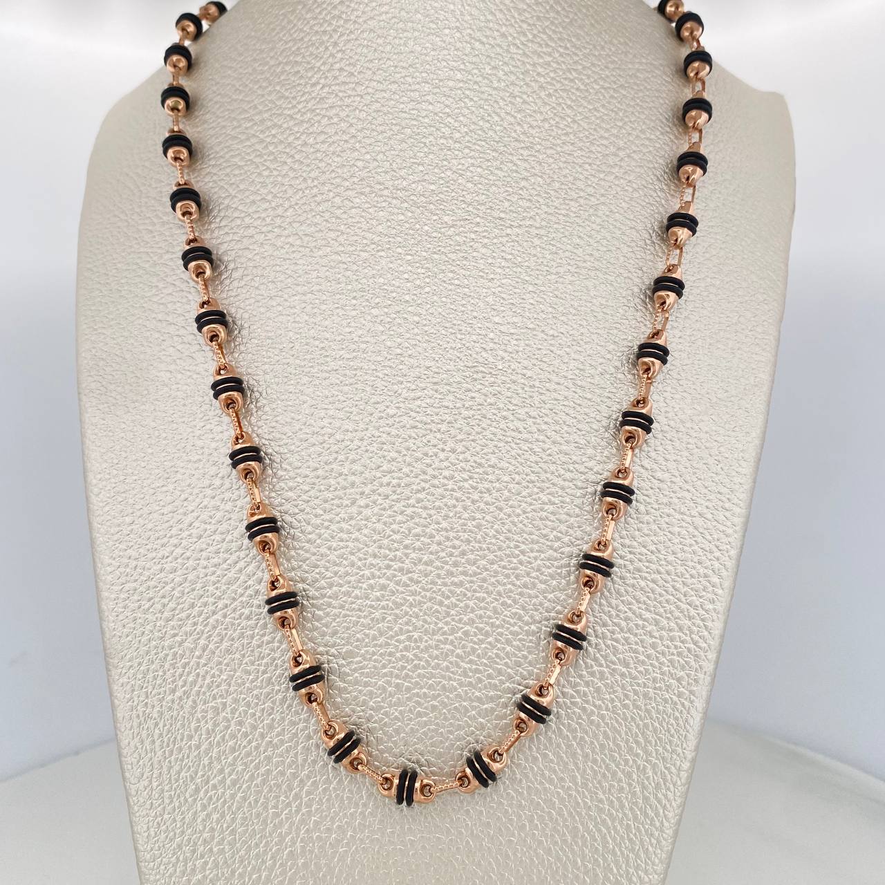 Rustic Barrel Chain 17.95gr / 28 3/4 in / 4.2mm Rose Gold 18K &