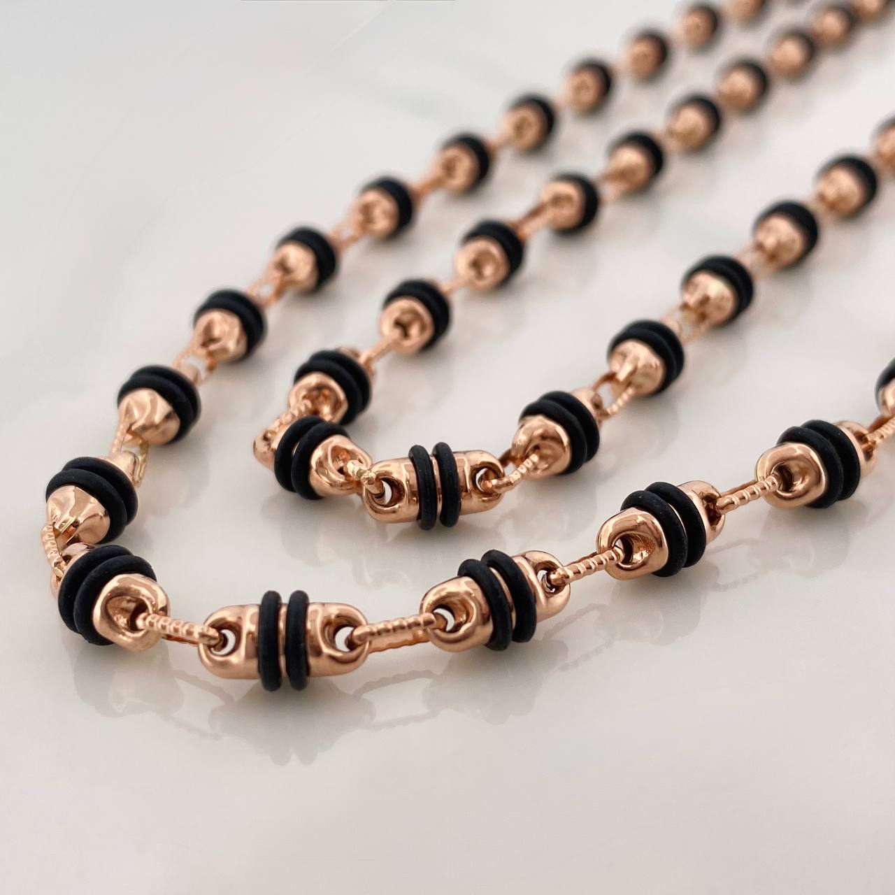 Rustic Barrel Chain 17.95gr / 28 3/4 in / 4.2mm Rose Gold 18K &