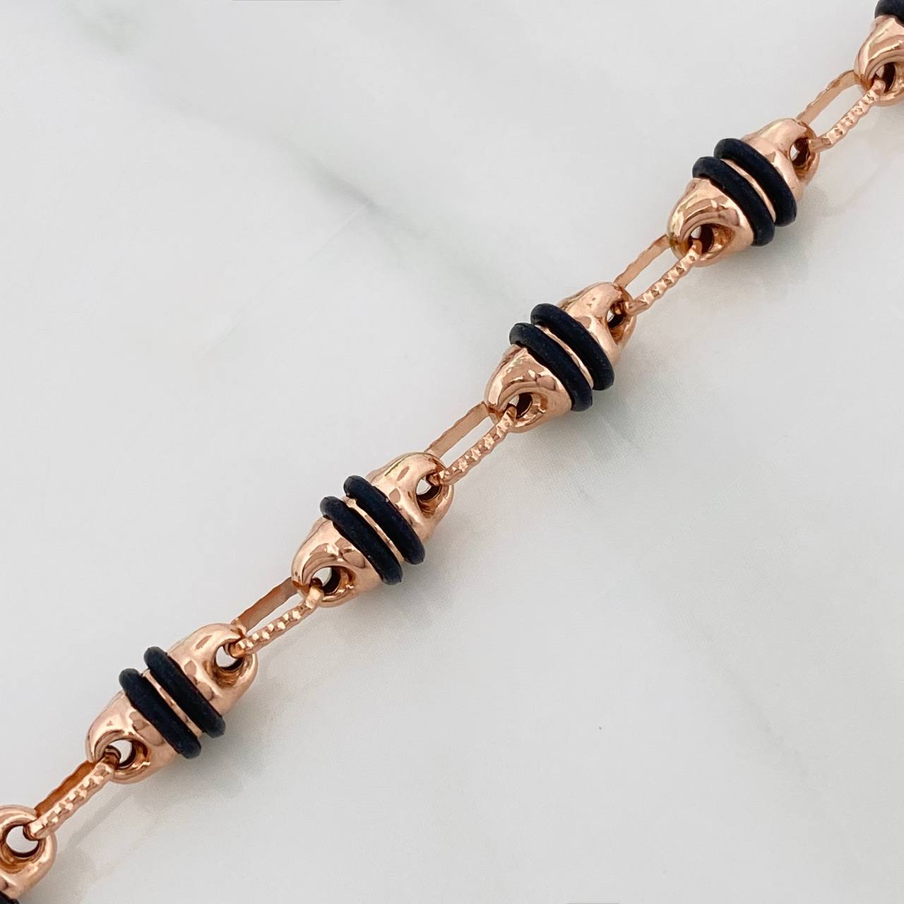 Rustic Barrel Chain 17.95gr / 28 3/4 in / 4.2mm Rose Gold 18K &