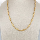 Rustic Rhombus Chain 12.2gr / 24 1/2 in / 4.05mm Yellow Gold 18K &