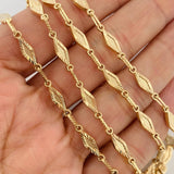 Rustic Rhombus Chain 12.2gr / 24 1/2 in / 4.05mm Yellow Gold 18K &