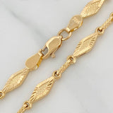 Rustic Rhombus Chain 12.2gr / 24 1/2 in / 4.05mm Yellow Gold 18K &