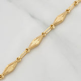 Rustic Rhombus Chain 12.2gr / 24 1/2 in / 4.05mm Yellow Gold 18K &
