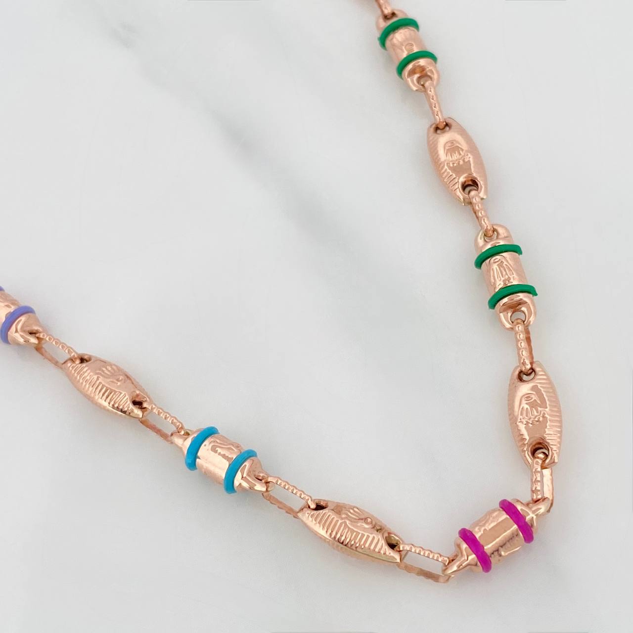 Rustic Crown Chain 14.3gr / 24 1/2 in / 4.1mm Rose Gold 18K &