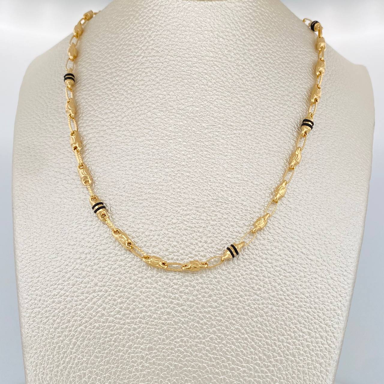 Rustic Cylinder Chain 12.3gr / 24 in / 3.6mm Yellow Gold 18K &