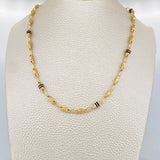 Rustic Cylinder Chain 12.3gr / 24 in / 3.6mm Yellow Gold 18K &